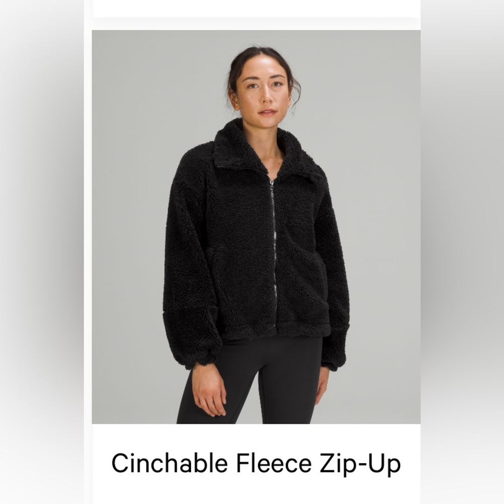 Lululemon cinchable fleece zip-up